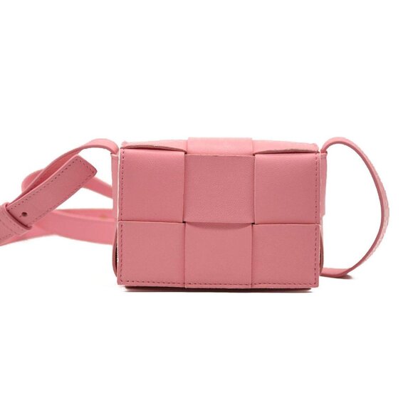 NEW BOTTEGA VENETA Lambskin Maxi Intrecciato Extra Mini Cassette Crossbody Bag B
